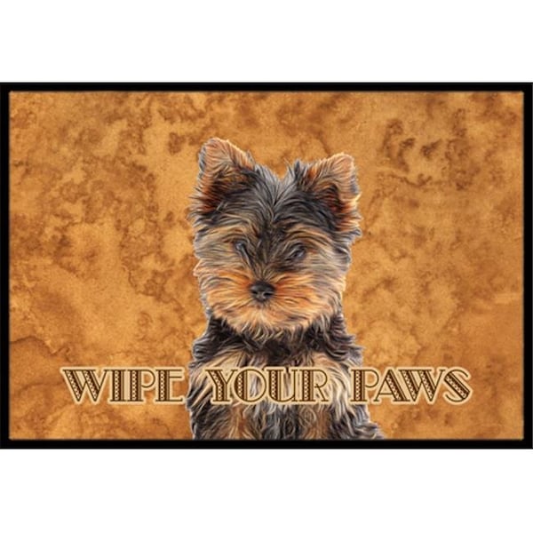 Carolines Treasures KJ1223MAT Yorkie Puppy And Yorkshire Terrier Wipe your Paws Indoor or Outdoor Mat KJ1223MAT - main